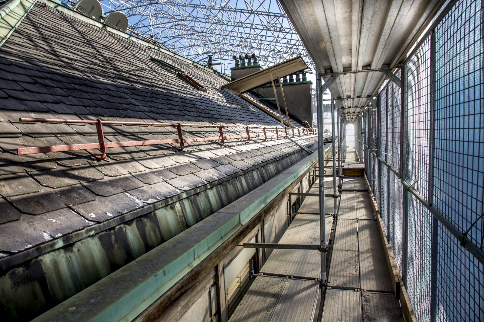 Projet de surélévation d'immeuble — chantier